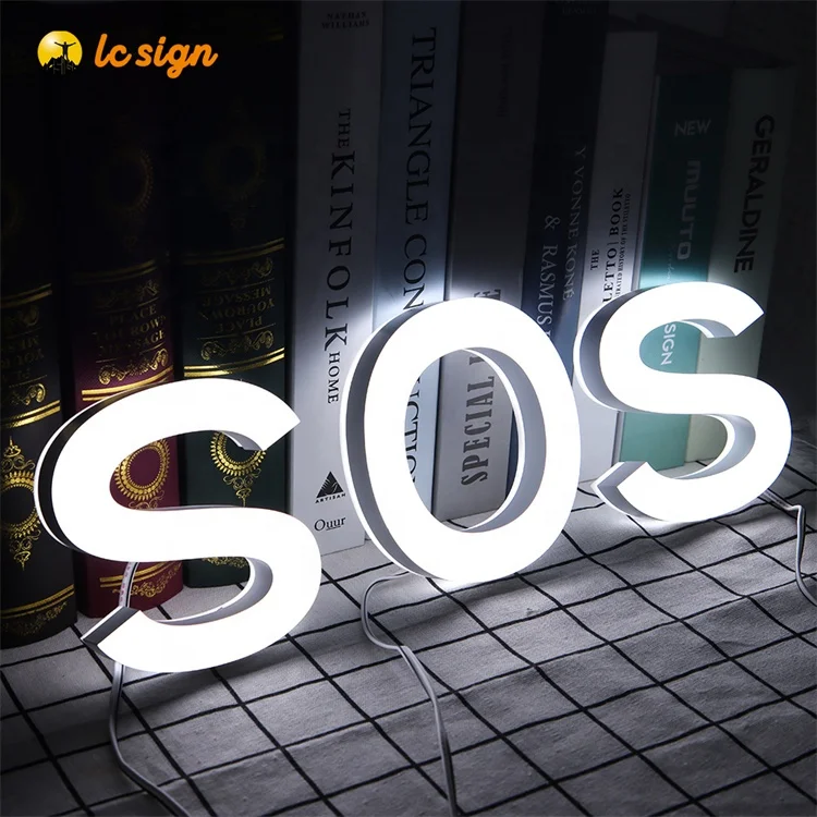 Wall Signage Custom number plate metal logo illuminated Signage LED Channel Letters 3D Letters Sign for Company wall Logo sign