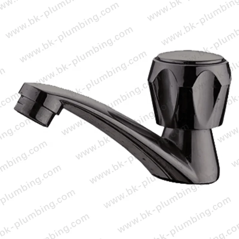 Single Handle Matt Black Deck Mounted Cold Water Wash Basin Faucet Bathroom Tap