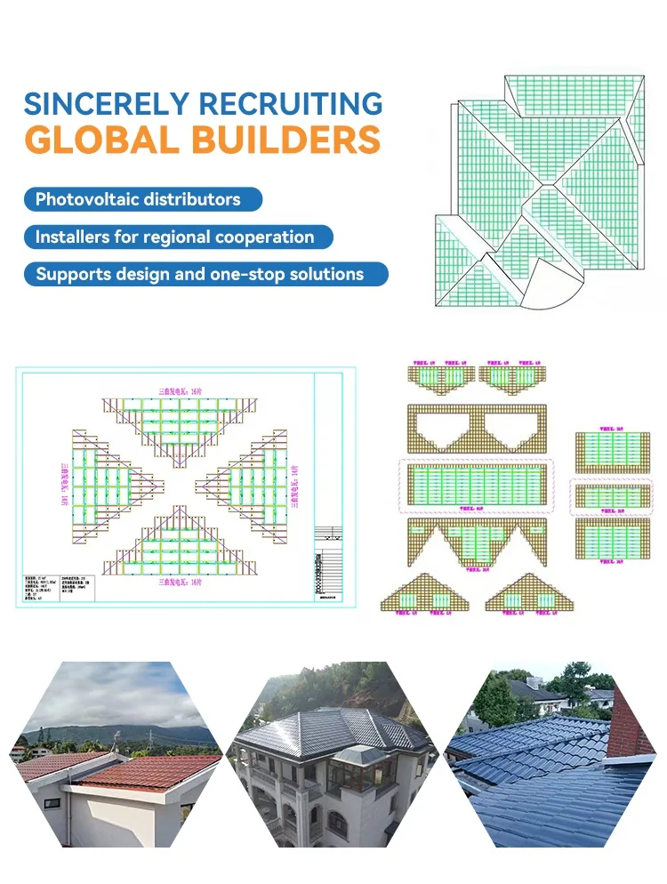 Factory sales good price Solar Roof Tiles 30w High Efficiency Solar System House Using