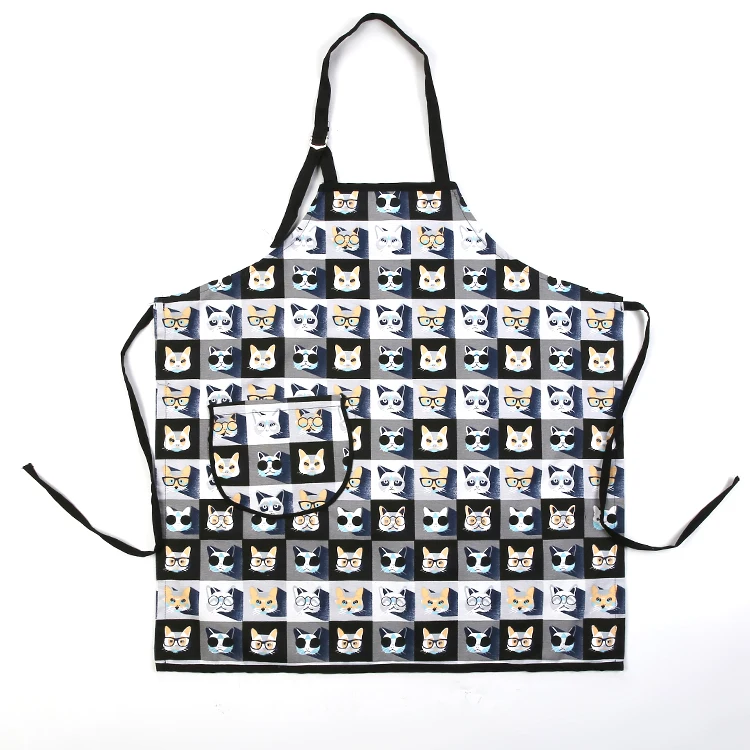 Fashion Canvas Kitchen Aprons for Woman Men Chef Work Apron Bar Shop Cafes Beauty Nails Studios Uniform for Grill Restaurant