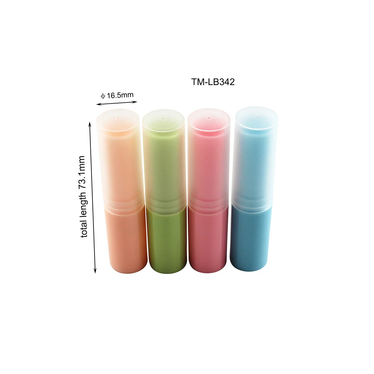 Free shipping MOQ 500pcs TM-LB342 plastic lipstick tube lip gloss tube empty lip care  container