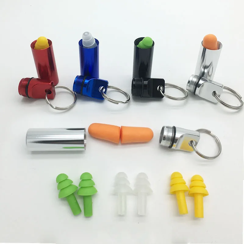 Aluminum Cylinder Pill Box Case Keychain Metal Waterproof Mini Portable Medicine Container Pill Box Organizer Case Bottle Holder