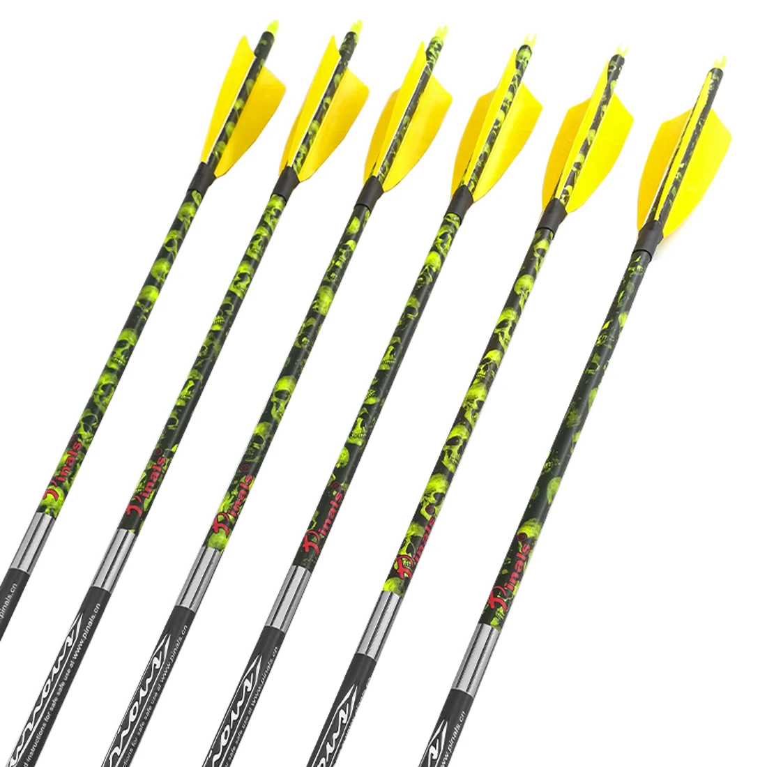 Pinals Archery Hunting Arrows Carbon Shaft 300-1300 Spine Feather Vanes Points Compound Recurve Bow Longbow
