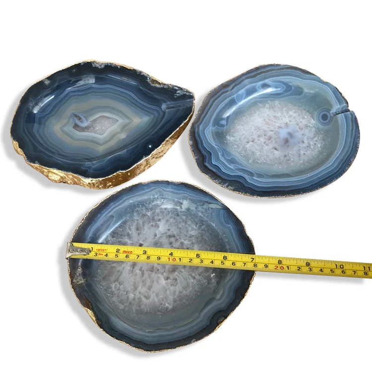 China Factory Wholesale High Quality Gemstone Agate Quartz Stone Coffee Table Tray