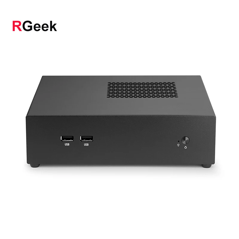  RGEEK T54 2019 индивидуальный ODM Мини безвентиляторный Тонкий настольный ПК J1900 i3 i5 i7 barebone Mini Pico ITX компактный
