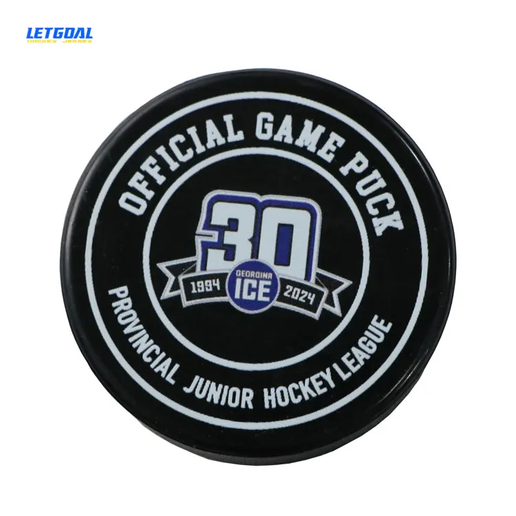 customized logo printed wholesale durable rubber ice hockey pucks