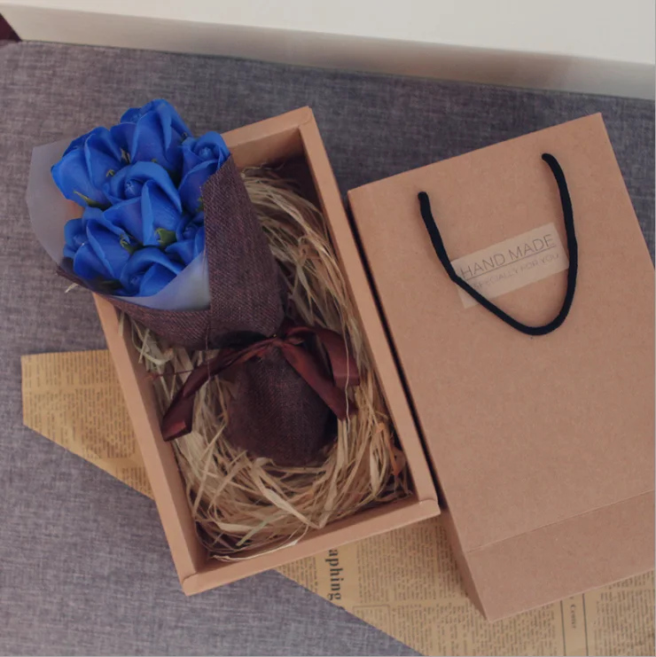 Wholesale small preserved eternal 7 roses flowers bear valentines day gifts for girlfriend