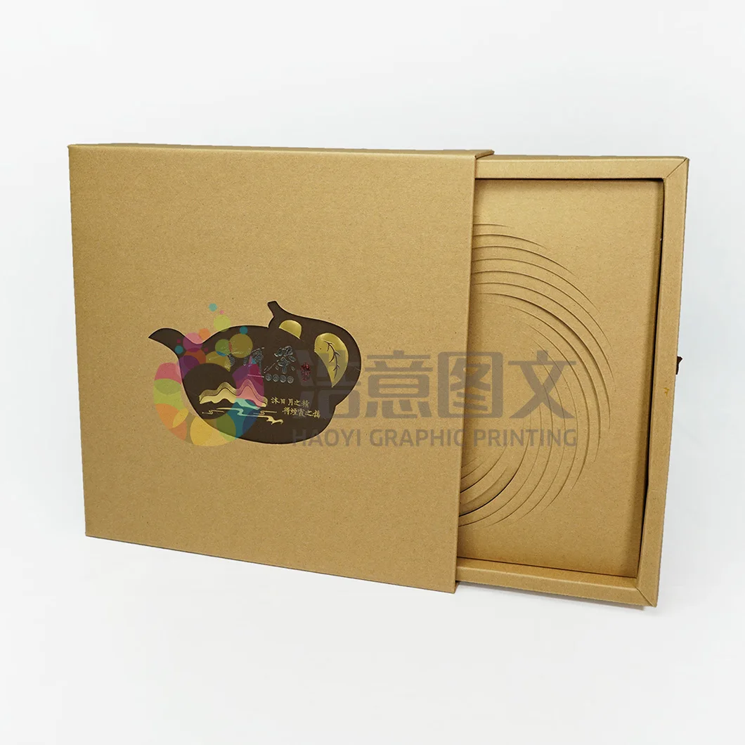 Drawer box China wholesale custom printing exquisite afternoon tea stand 3 tier disposable box gold foil