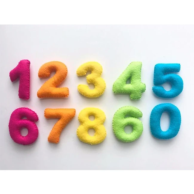 Polyester Felt Educational craft Toy Felt Stuffed Number letter Felt Fabric Numbers Set for kids