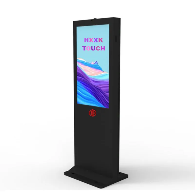 HXXK IPS 4K Ultra-Thin Indoor LCD Advertising Kiosk Interactive Android System Vertical WIFI Touch Screen Floor Stand Display