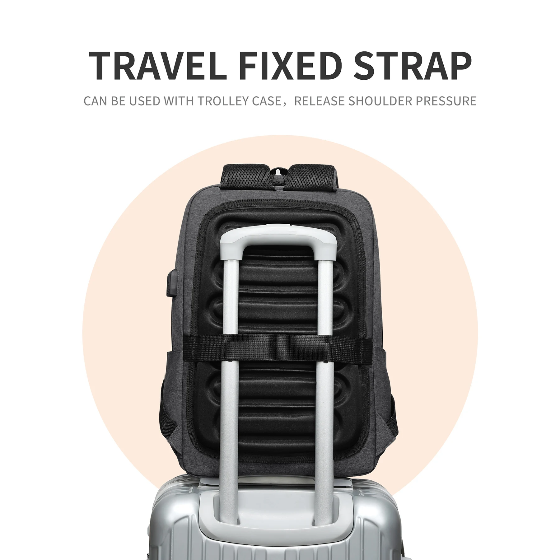 BUBM Custom Logo Oxford Rucksack Waterproof Travel Casual Laptop Bag Large Capacity Men Business Laptop Backpacks