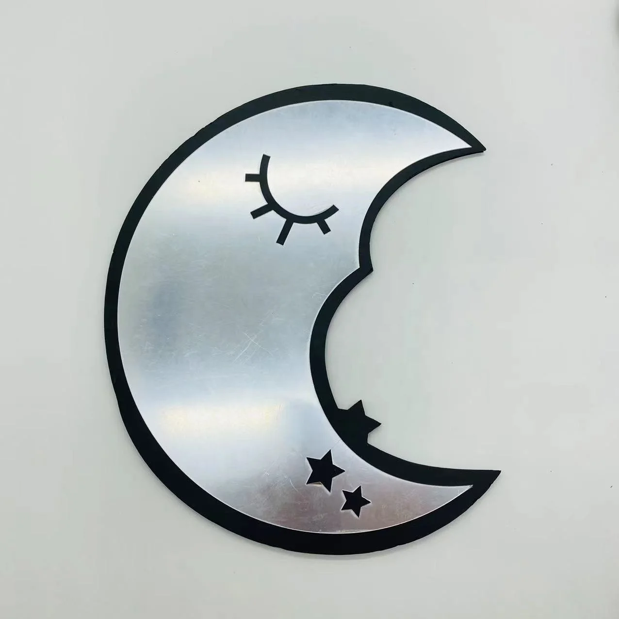 Cartoon Moon Mirror Custom Design Unbreakable Secure Wall Sticker mirrors for Decor Acrylic Mirror