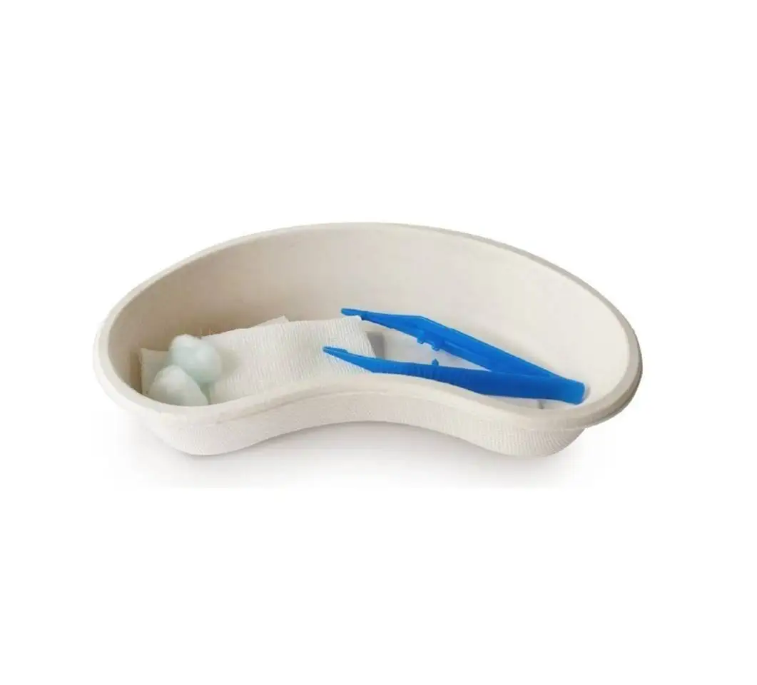 Kidney tray 10' Hospital Use Surgical Medical Biodegradable Disposable Sugarcane pulp Kidney Tray