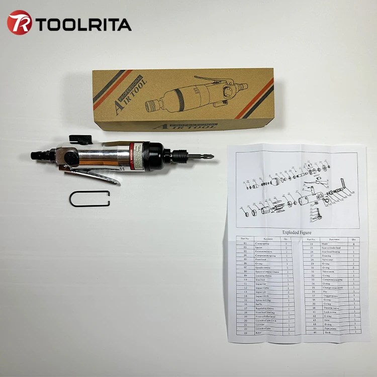 TOOLRITA 5H Professional Impact Air Screwdriver Industrial Type Pneumatic Screwdriver