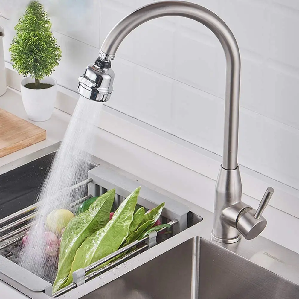 Sliver 360 Degree Swivel  3 spray Kitchen Sink Faucet Aerator Tap Aerator Faucet Nozzle