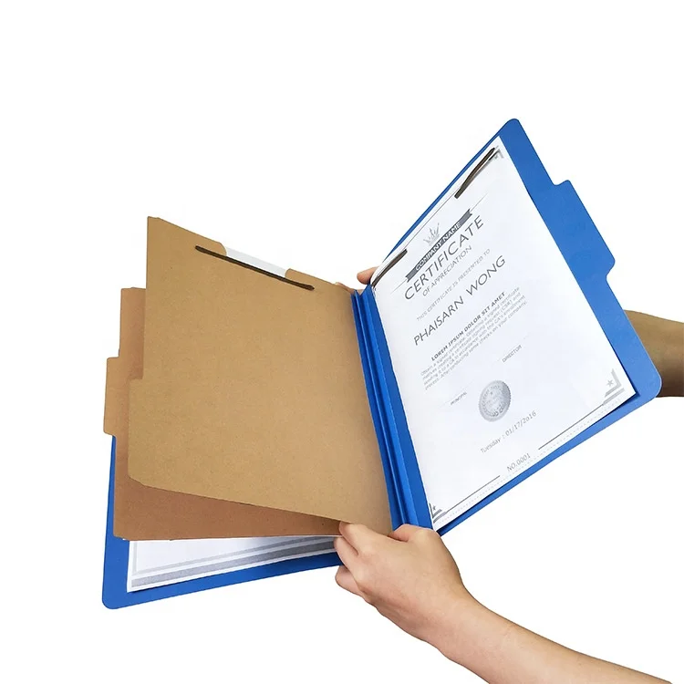 Basics Classification Folder with Fasteners Letter Size Cardboard File Folders