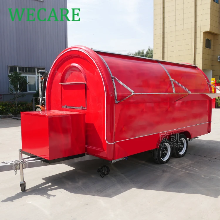 Wecare Food Car Coffee Trailers Concession Food Trailer Ice Cream Truck Hot Dog Cart
