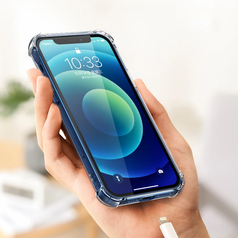  Прозрачный чехол для Iphone 7 8 XR XS противоударный сотового телефона силиконовый прозрачный на заказ Apple 11 12 Mini Pro