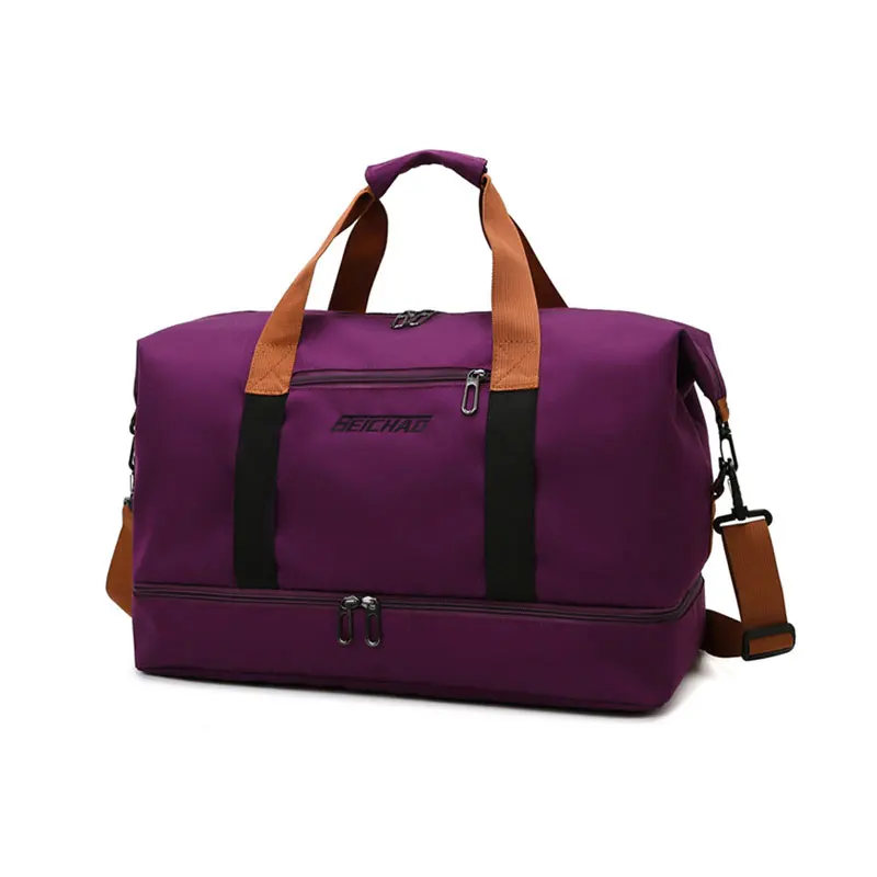 Новинка 2022 дорожные сумки на плечо однотонная Спортивная дорожная настраиваемая спортивная сумка с мокрым