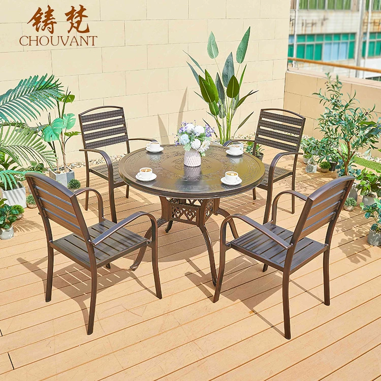Wholesale High Quality Hotel Garden Aluminum Round Tea Table Furniture Outdoor Rest Coffee Tables