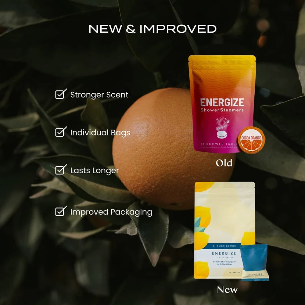 15 Tablets Individual Package Relaxation Relieve Stress Lemon Essential Oil Aromatherapy Tablet Shower Steamers