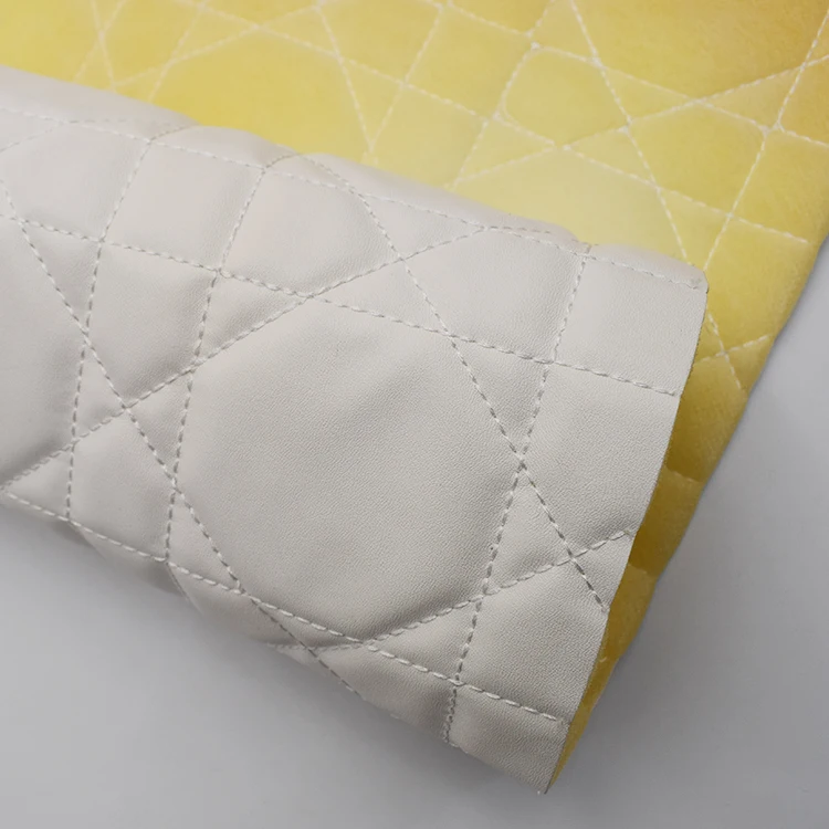 quilt fabrics embroidery leather for sofa car seat