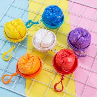 pe raincoat rain poncho ball plastic rain ponchos portable raincoat ball rain poncho in ball
