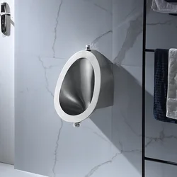 Поо изготовление на заказ SS304 Золотой мужской Туалет настенный Овальный Писсуар для ванной комнаты из нержавеющей стали писсуар с датчиком Писсуар для мужчин