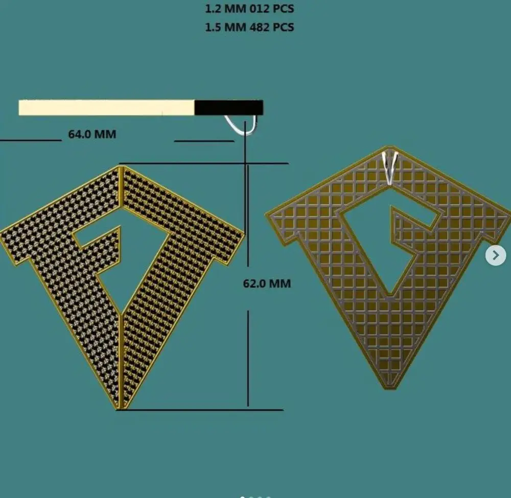 
1 MOQ Hiphop Custom LOGO/Words/Name Iced Out Pendant 