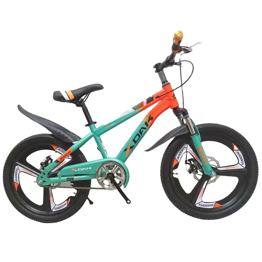 Factory hot selling 22 inch magnesium alloy integrated wheel half aluminum handle set brake handle children mountain bike