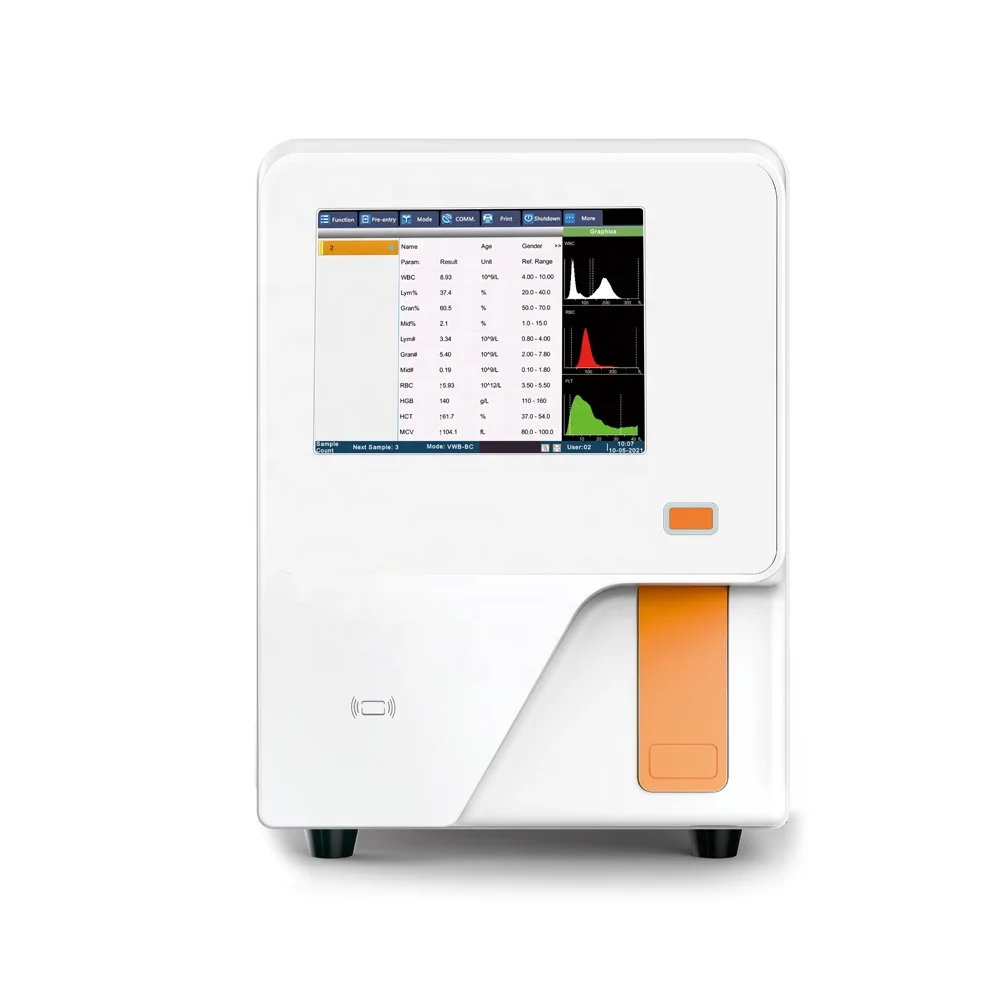 Medical blood test 3 parts fully auto vet hematology analyzer hematology analyzer for animal