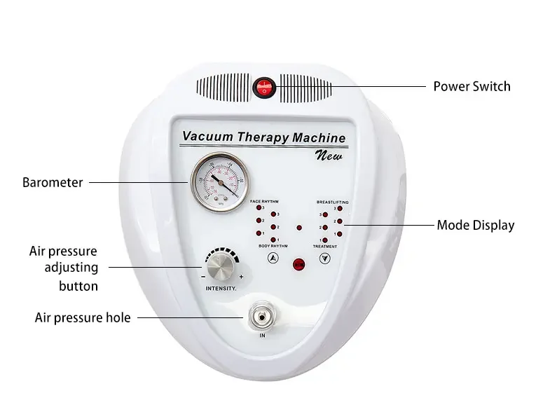 Portable Vacuum Therapy  Breast Lifting Massage Butt Lifting Machine 21cm/18cm/16cm Cups Vacuum Cavitation System Enlargement