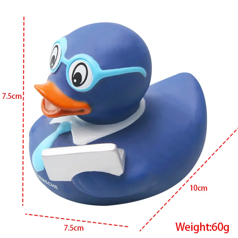Factory Customizable Rubber Vinyl Toys Doctor Duck Bathing Beach Swimming Blue Black Rubber Duck Bath Toys