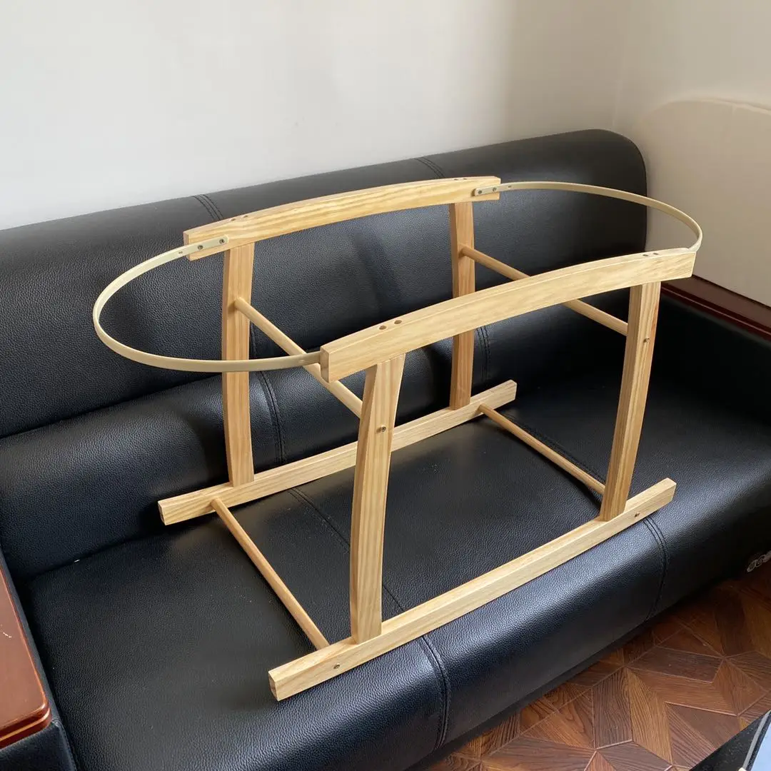 
Good quality Moses basket wood stand / wooden basket stand 