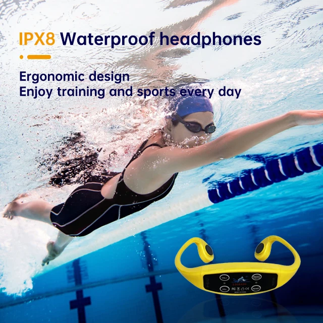 FM Wireless Transmission Swim Training System 1 H800 Audio BT Transmitter and Waterproof Headset 10 H904 Bone Conduction Headset