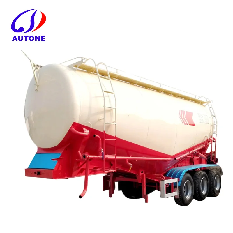3 Axle 30ton 40ton 50ton Silo Lime Powder Tanker 45 M3 Dry Bulk Tanker Trailer 50m3 Bulk Cement Trailers