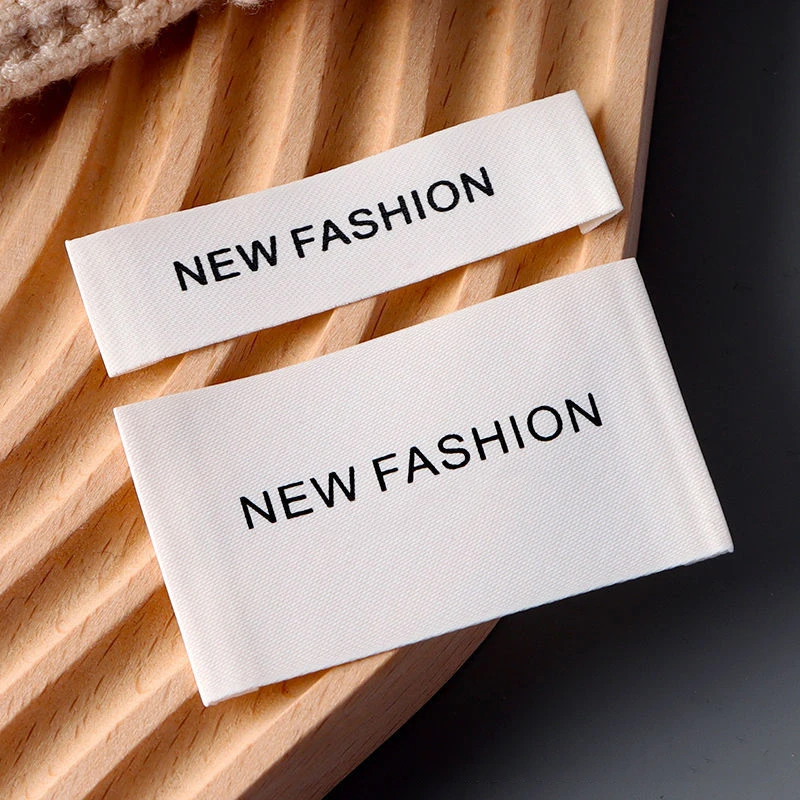 OEM/ODM Custom Logo Print Fabric Polyester White Labels Clothing