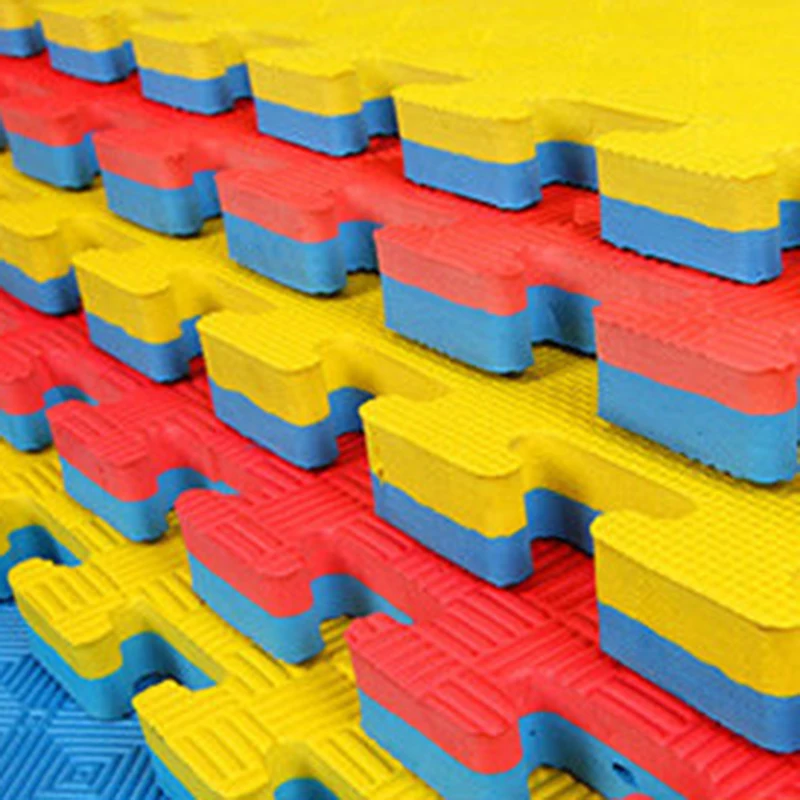 Discount 100x100x4cm Thicken EVA Fashion Soft Foam Tatami Martial Arts Taekwondo Roll Mats Gymnasiumf Floor PVC Baby Play Carpet