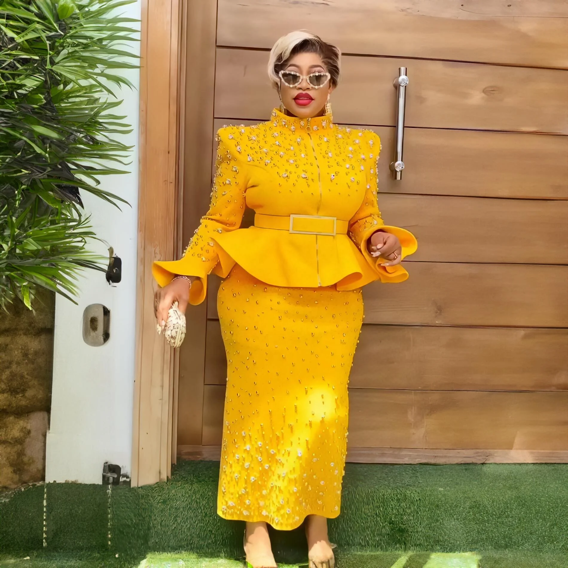 New Design africa clothing Turkish Design african women dress Luxurious Rhine Stone african dresses for women clothing