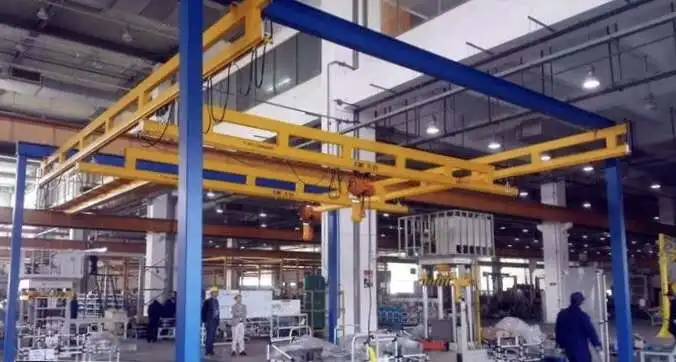 Light-duty KBK Flexible Overhead Bridge Crane With Electric Hoist 380V For Sale