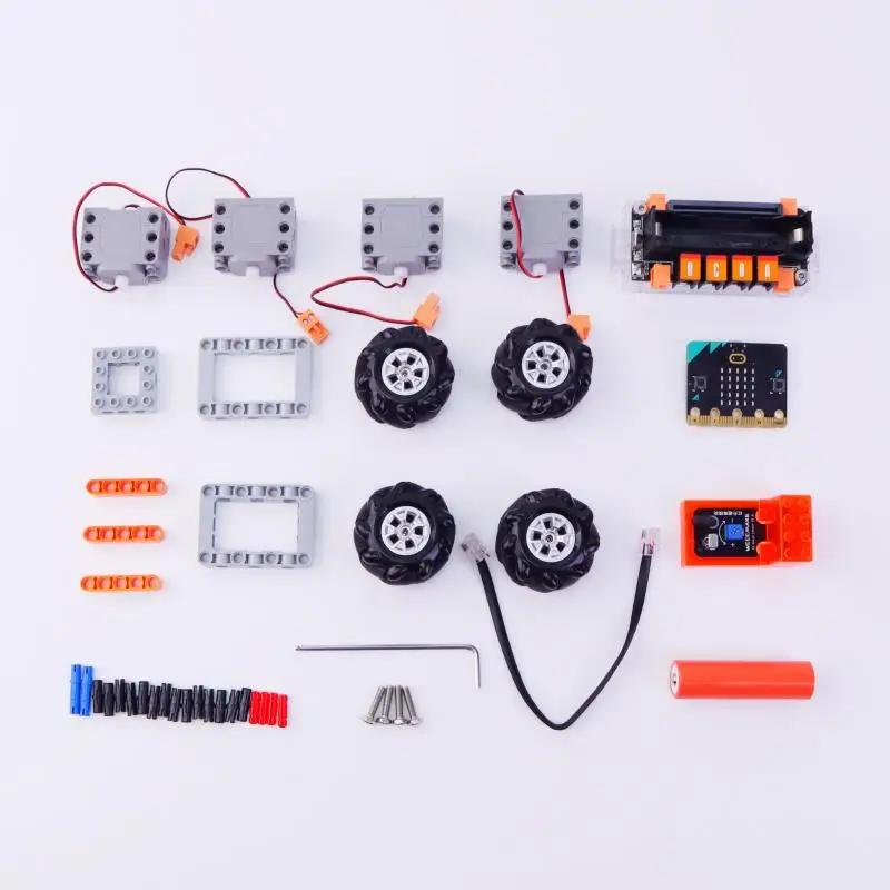  4WD micro:bit V2/mPython Board Mecanum Robot Car