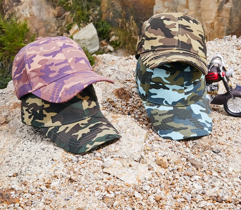 Oem Manufacturer Adjustable Camouflage Baseball Caps Digital Print Logo Camo Baseball Cap