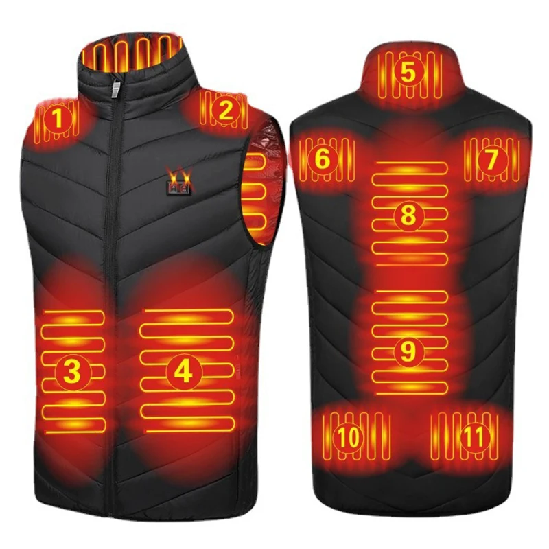 Thermal Heat Waistcoat USB Charging Heating Sleeveless Jacket Winter Warm Electric Heated Vest TH11001