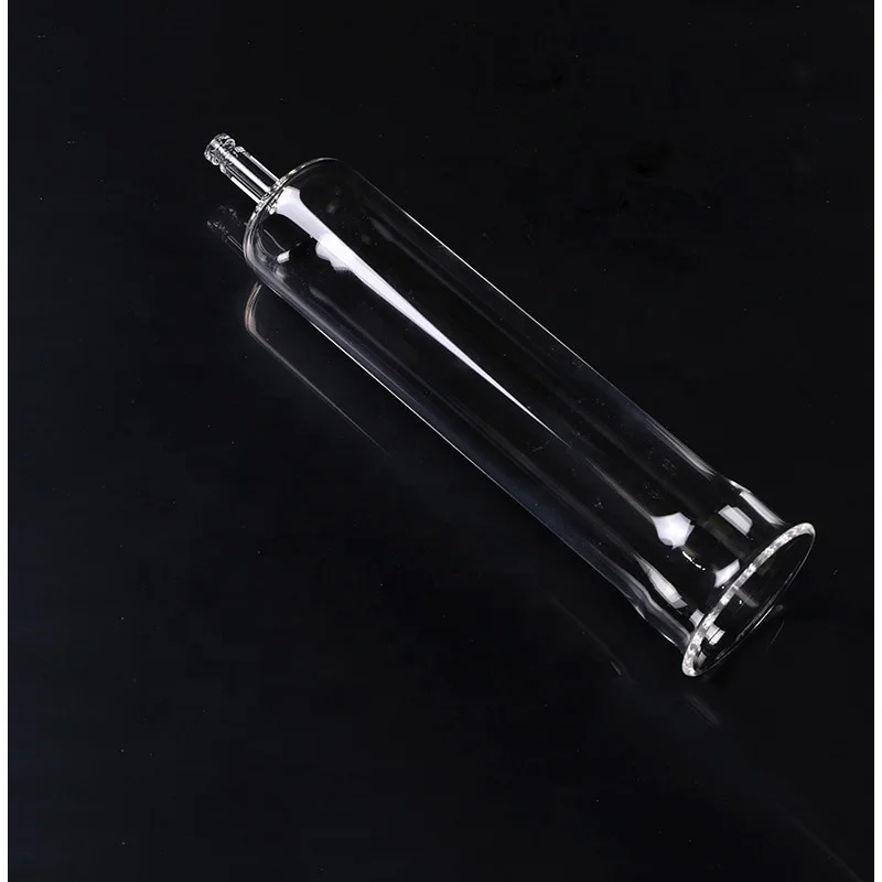 Fused quartz glass products with bullae shell at one end closed quartz glass tube laboratory instruments