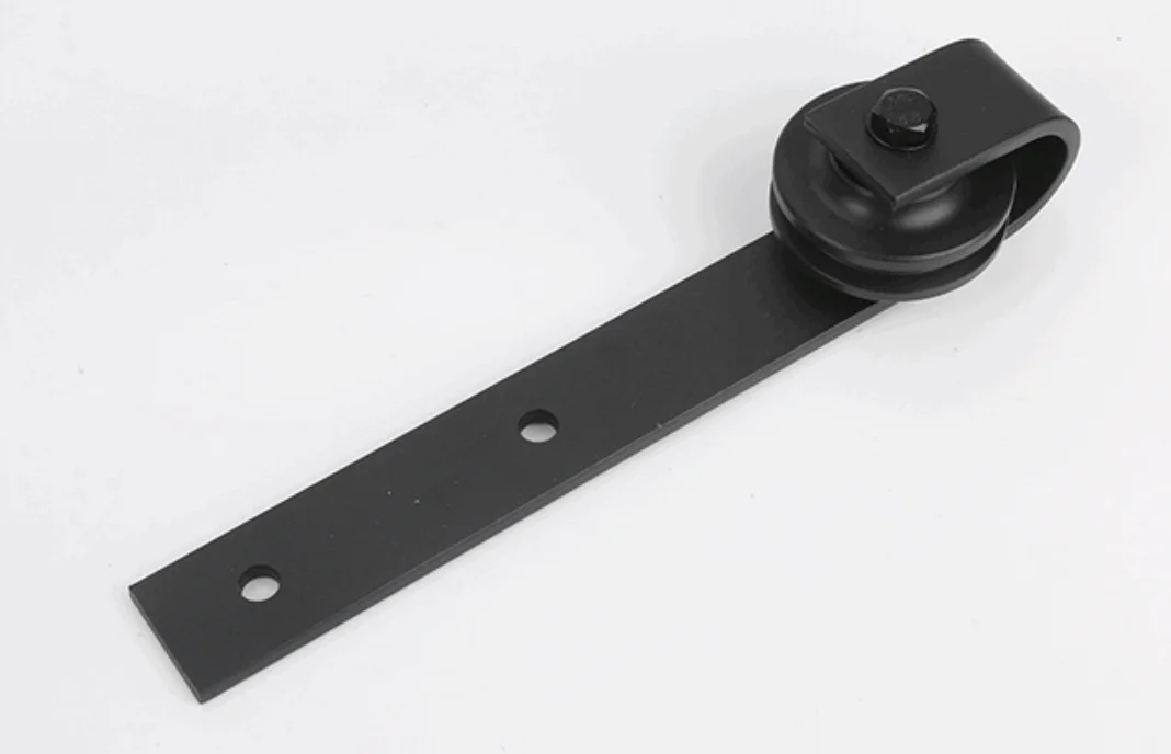 China Factory Manufacturer Barn Door J Shape Accessories Top Mount Black Sliding Barn Door Hardware Kit Barn Door Hardware