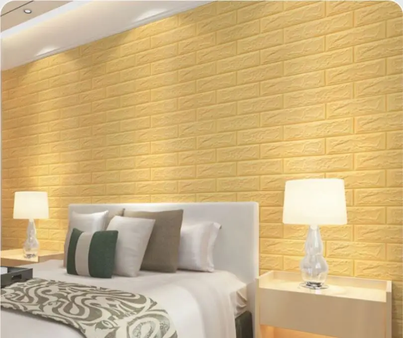 Factory wholesale 3D brick design self-adhesive wallpaper PVC wallpaper home decoration wallpaper