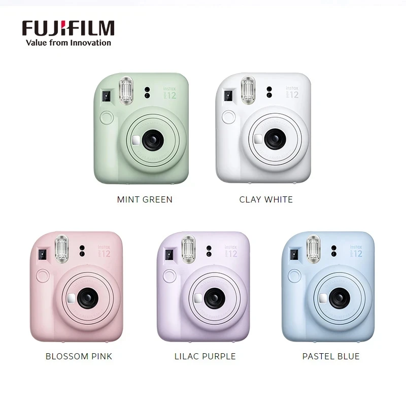 Arrival Fuji Fujifilm Genuine Origin Instax Mini12 Film Camera Upgrade Version of Instax Mini11 Pink/Blue/Green/White/Purple