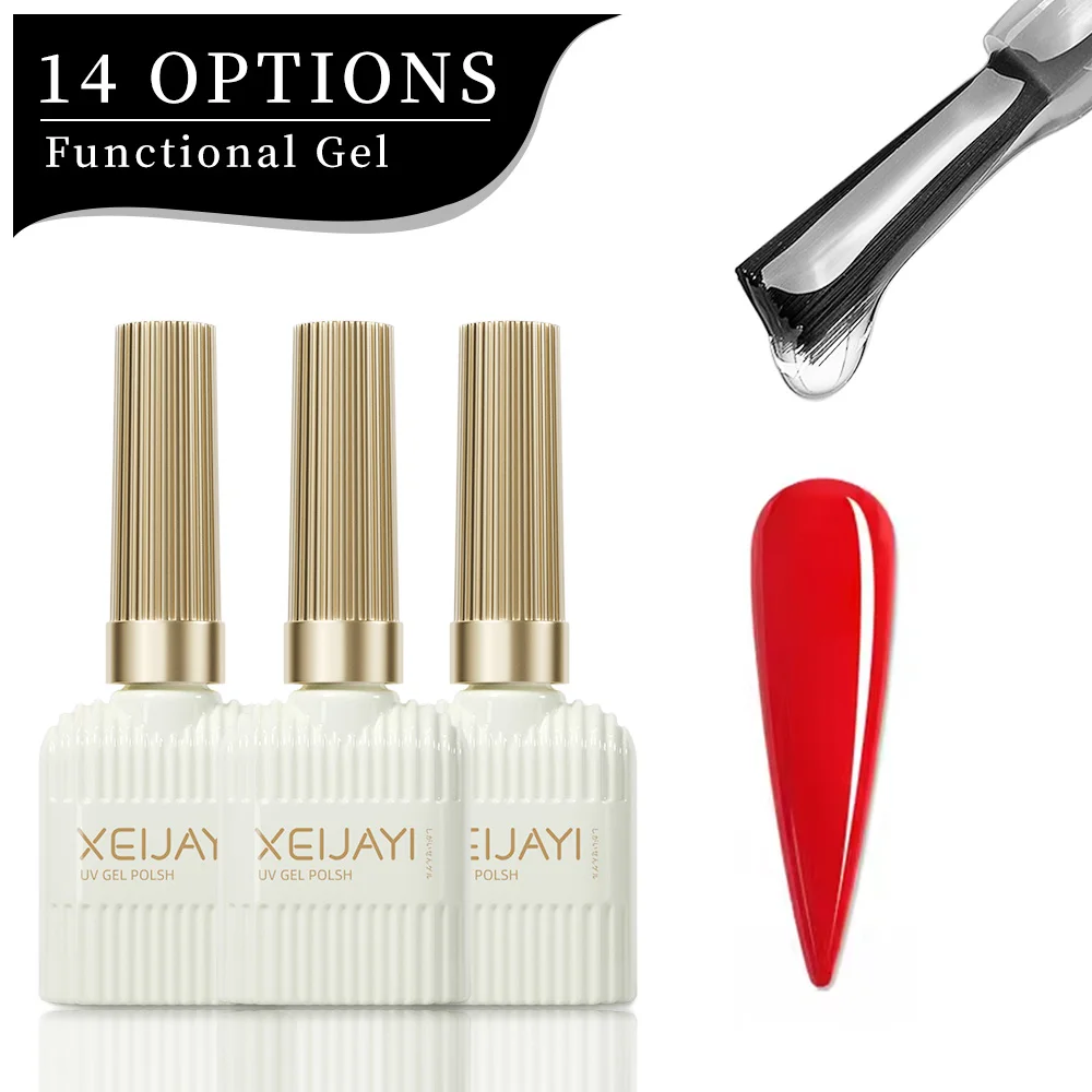 XEIJAYI Nail Gel Supply Manufacture High Glossy Top&Base Coat Nail Art Salon Enamel Varnish UV Nail Gel Polish Functional Gel