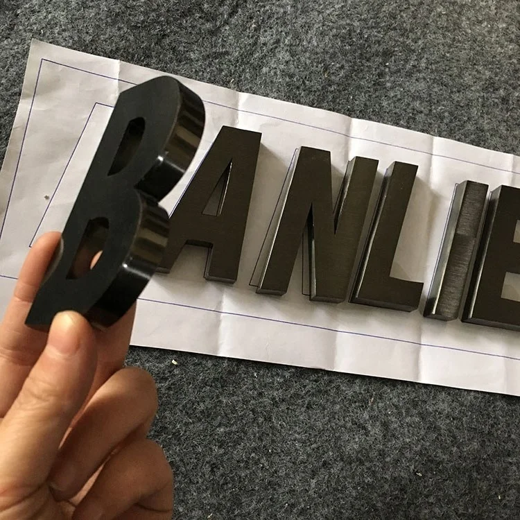 indoor rooms sign board english letters golden channel letter metal letter led logo channel sign modul building