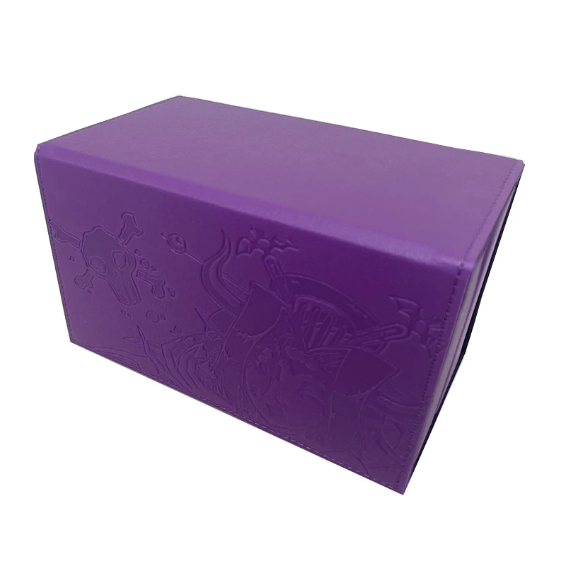 New Arrival PU Leather deck box Advertising Poker Storage Box For Board Game Playing Card box